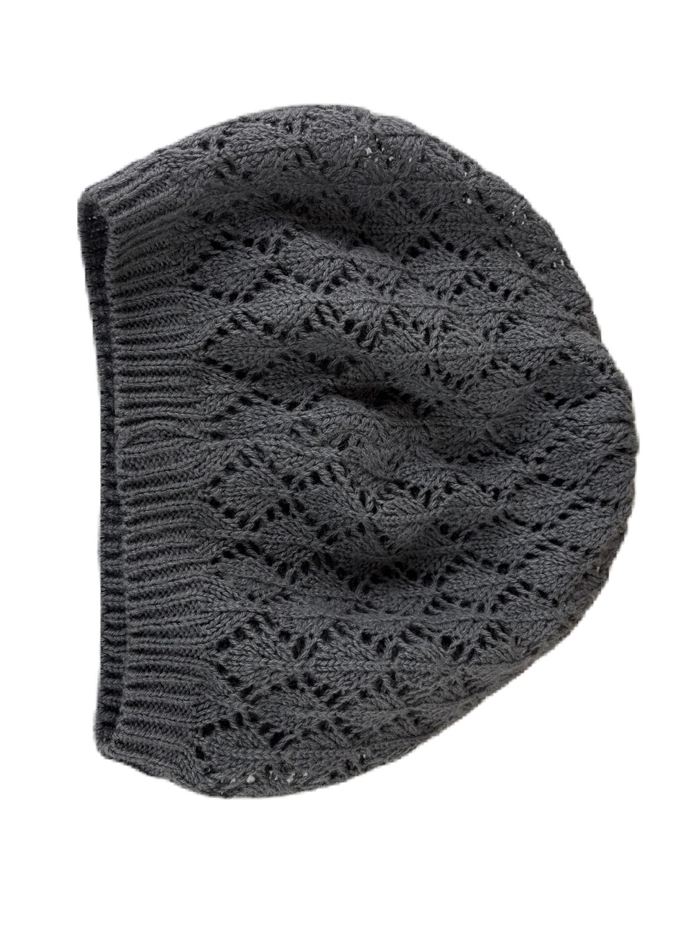 Women’s Knit Slouch Beanie - Charcoal Gray